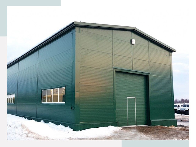 Двускатные ангары в Майкопе